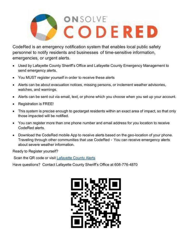 Shullsburg - CodeRed is an emergency notification system that enables ...