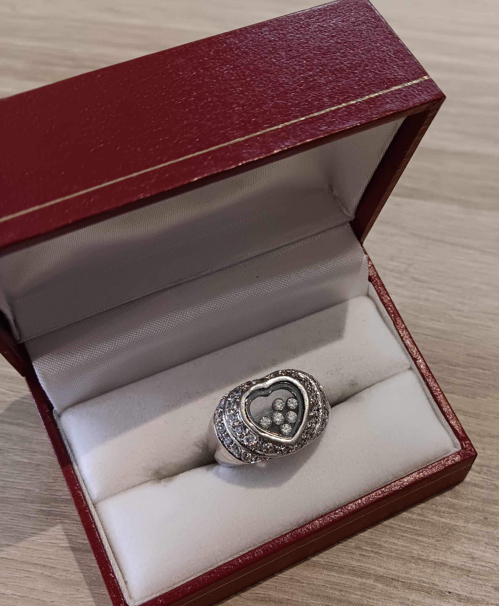 Heart silver 925 ring with cubic zirconia stones
