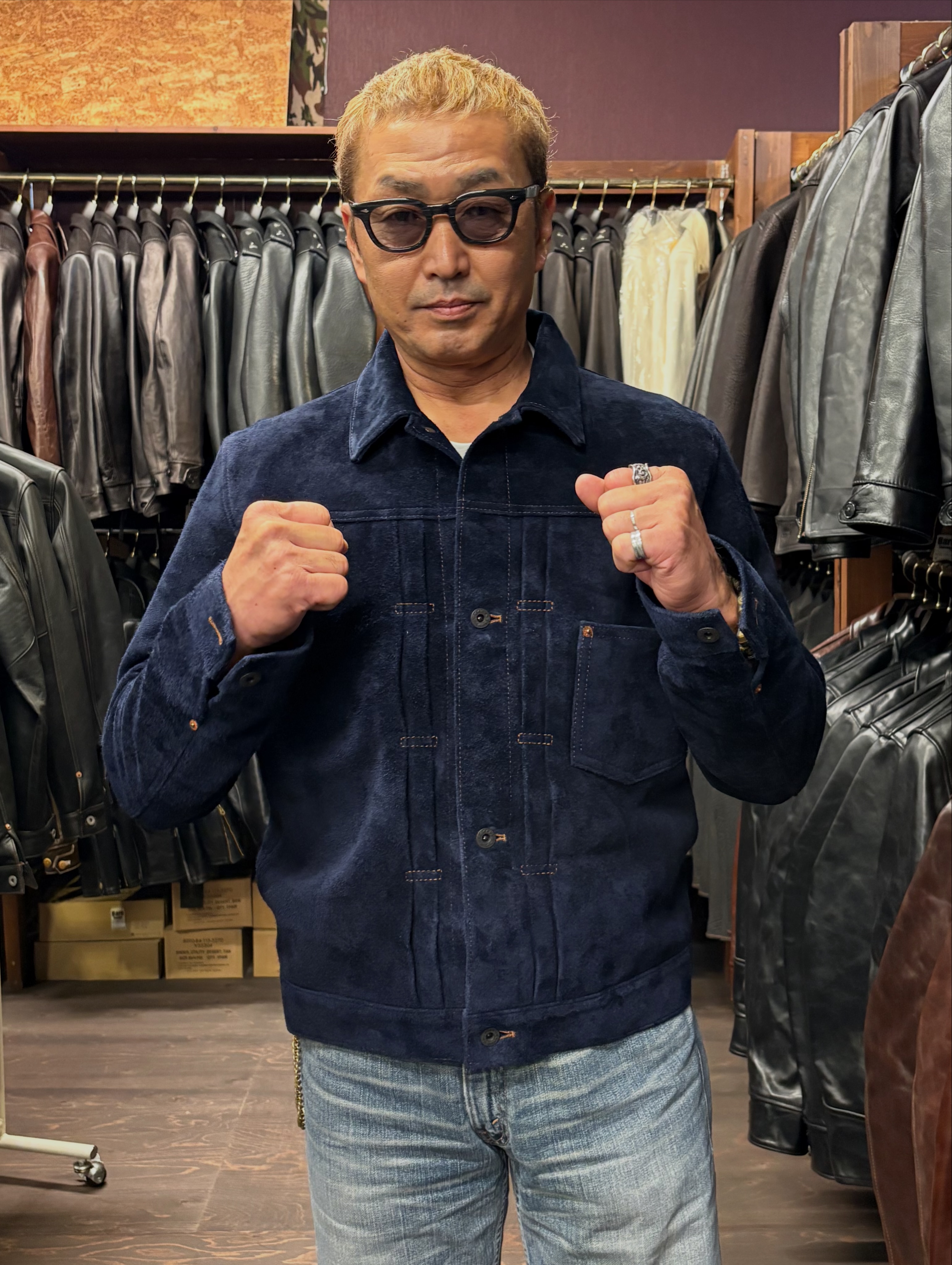 大江洋服店さん、新作のモールスキン、コサックジャケットを引っさげご
