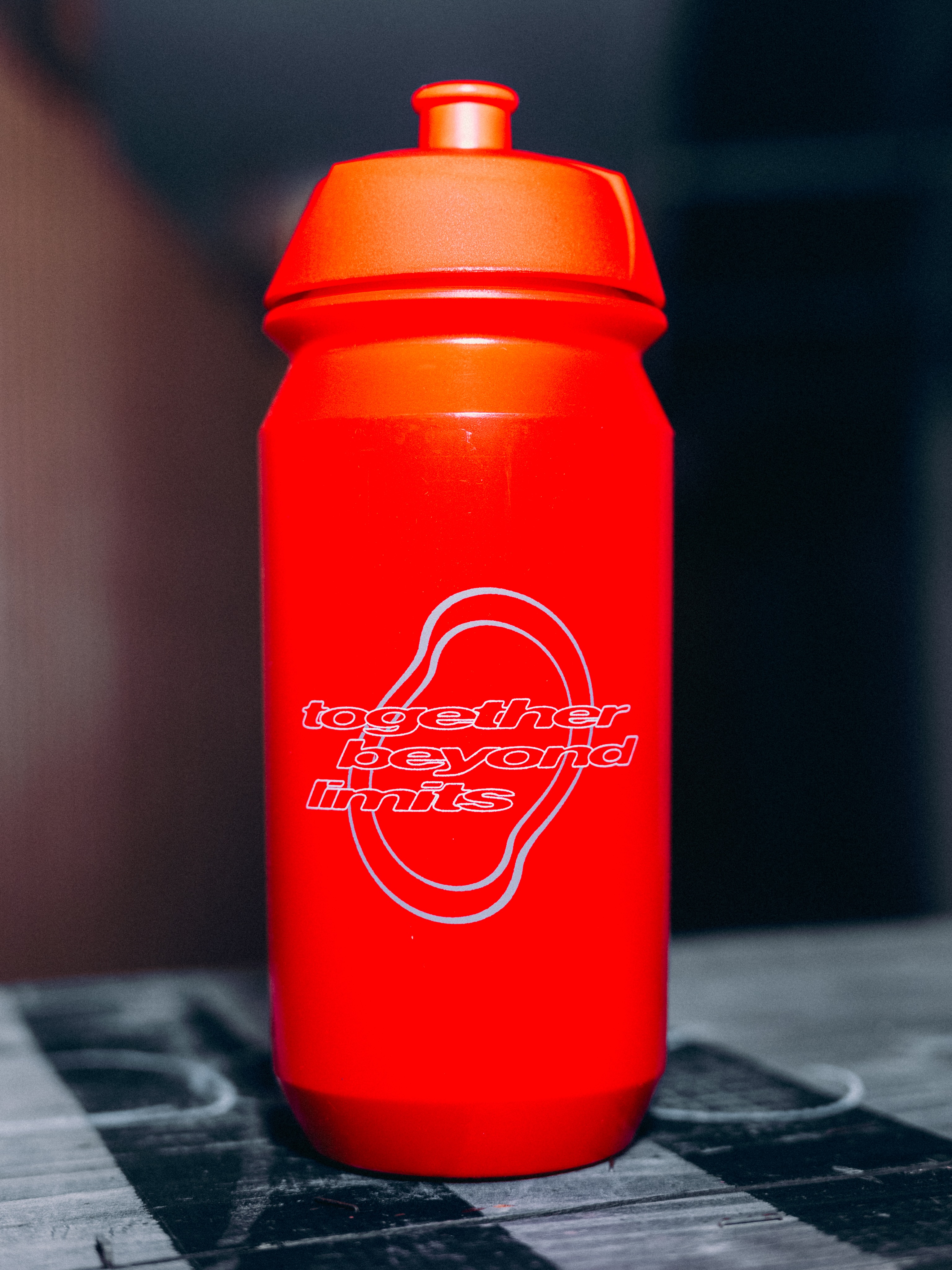 Swiss athletics red water bottle