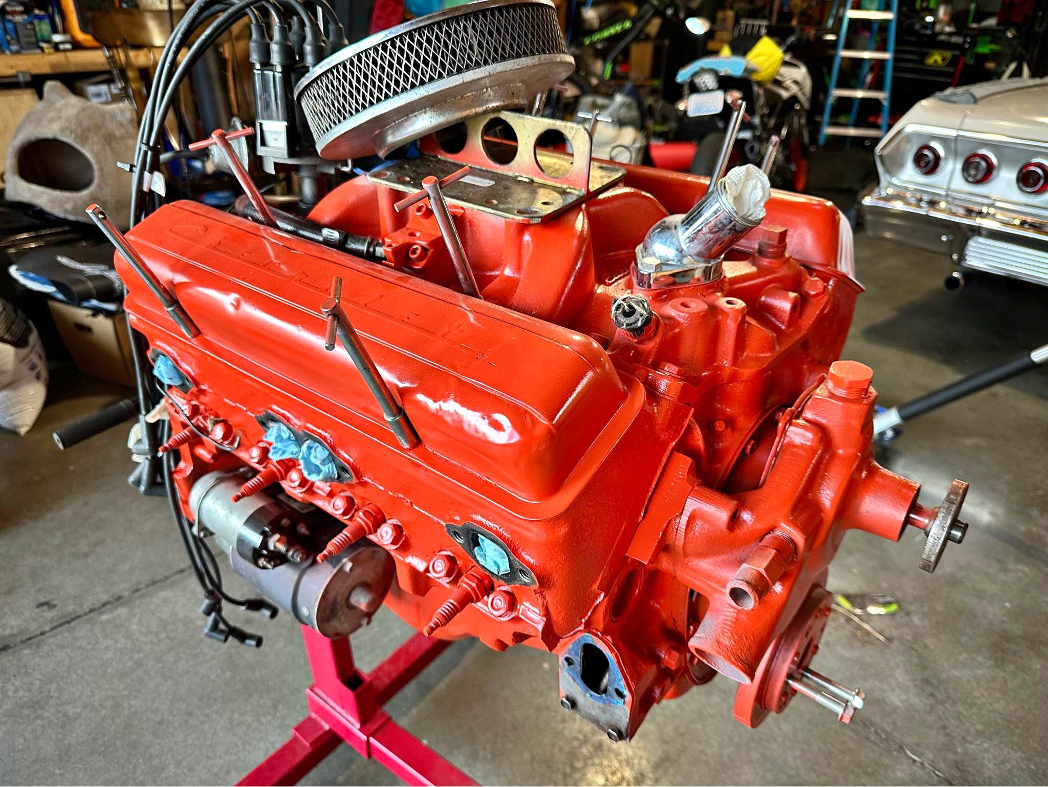 283 Chevy with Powerglide AND engine stand - Car Engines & Engine Parts ...