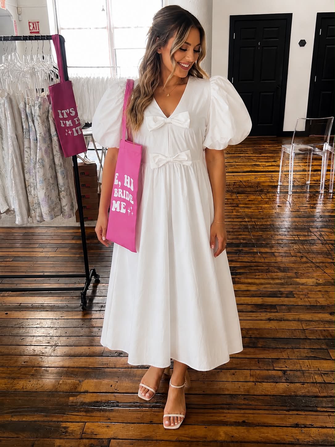 white tea dresses wedding Amoris T712W Length Bridal A Line Dress Women's Cocktail Wedding Guest Pick Model:Model 2 venngroup:leona Visible boning provides architectural