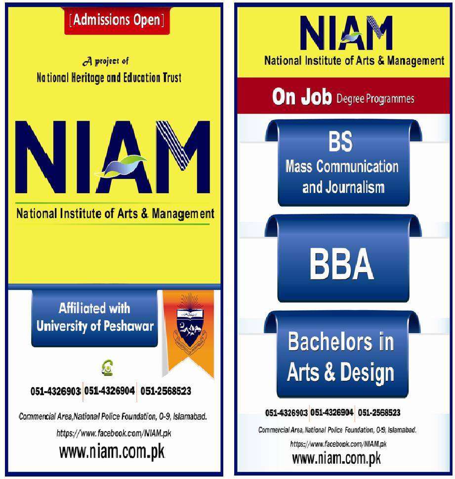 NIAM - National Institute of Arts and Management | Islamabad