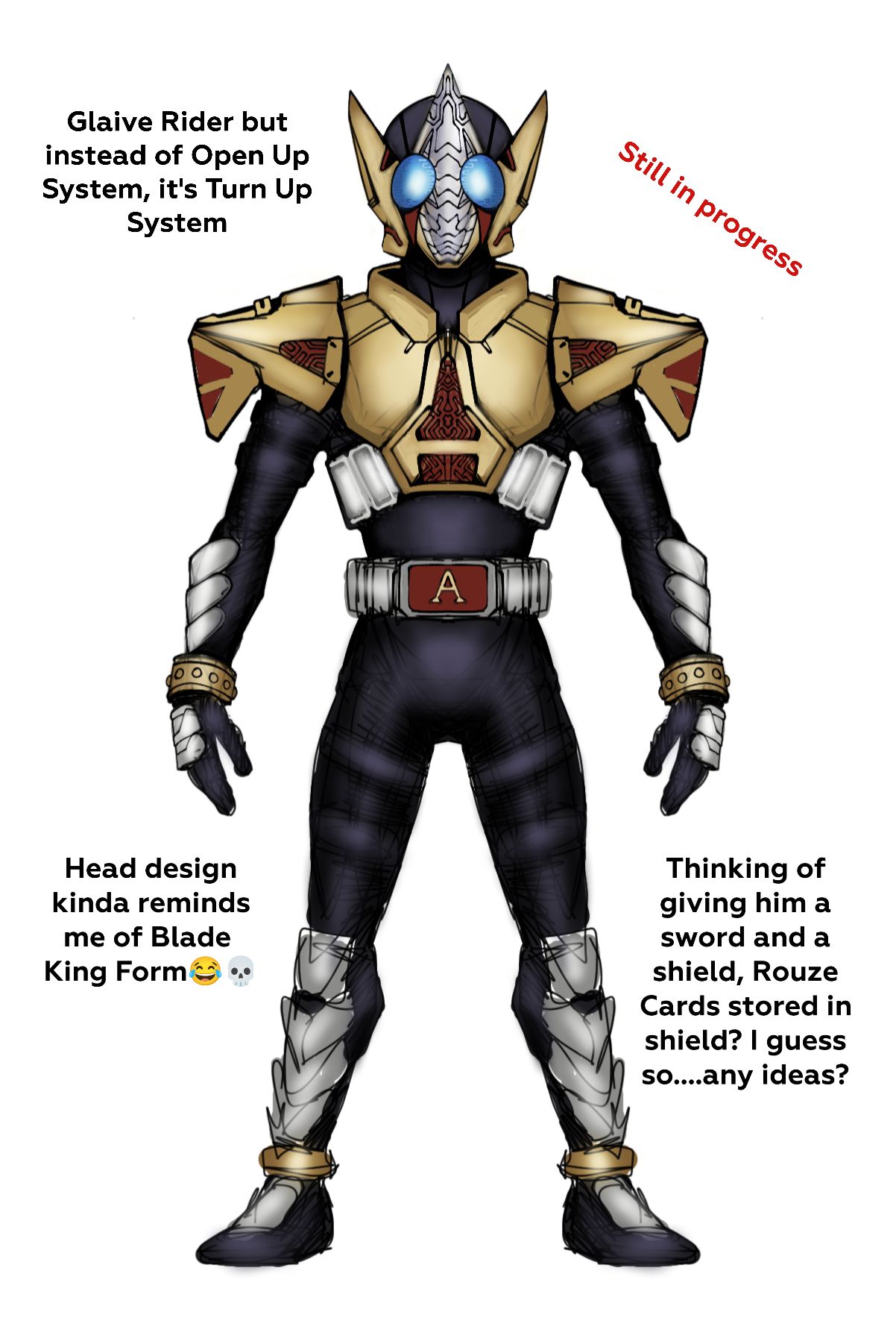Kamen Rider Glaive design with Turn Up System