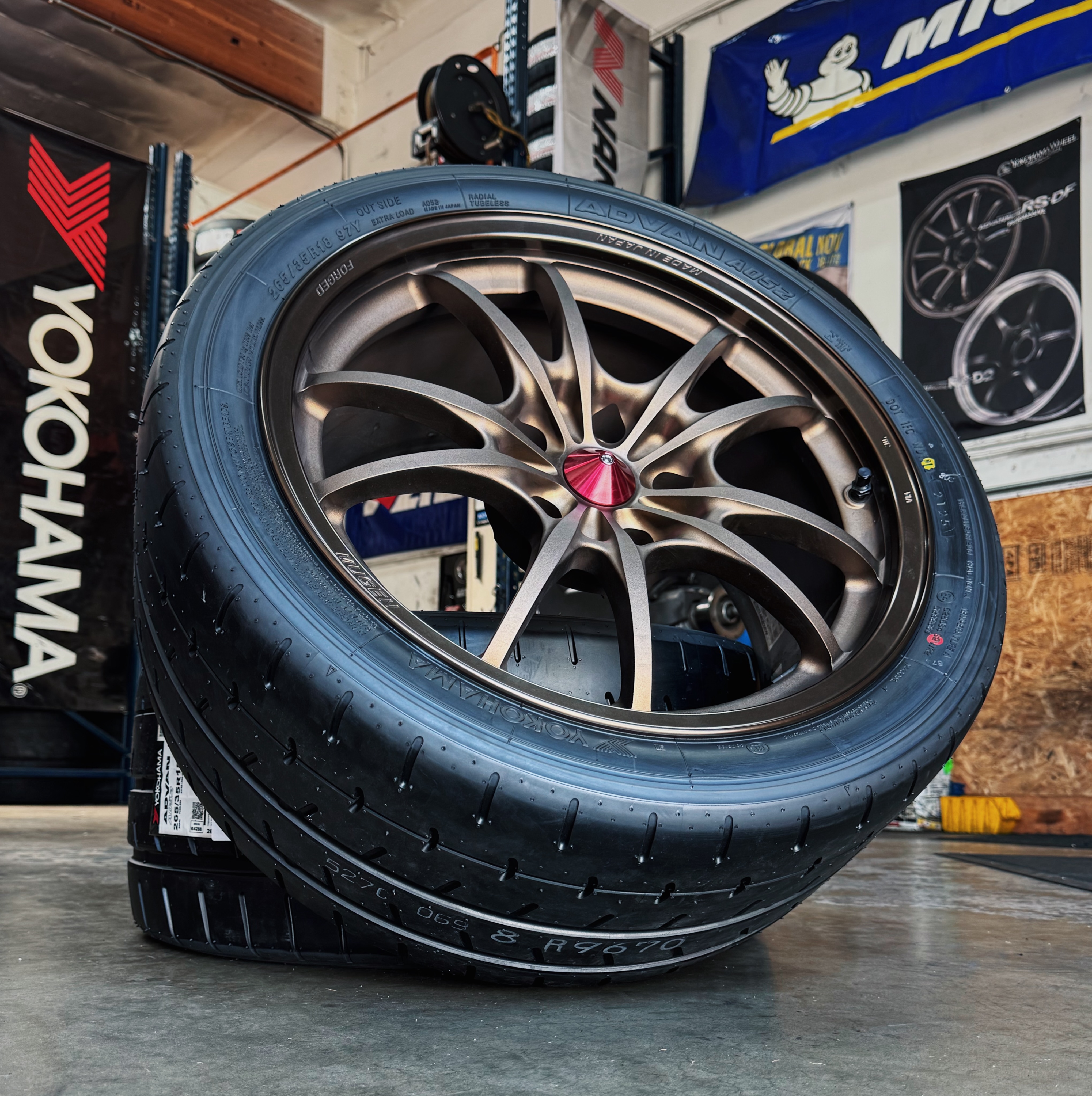 265/35/18 Falken Azenis RT615K+ on 18x10 Volk ZE40 wheels