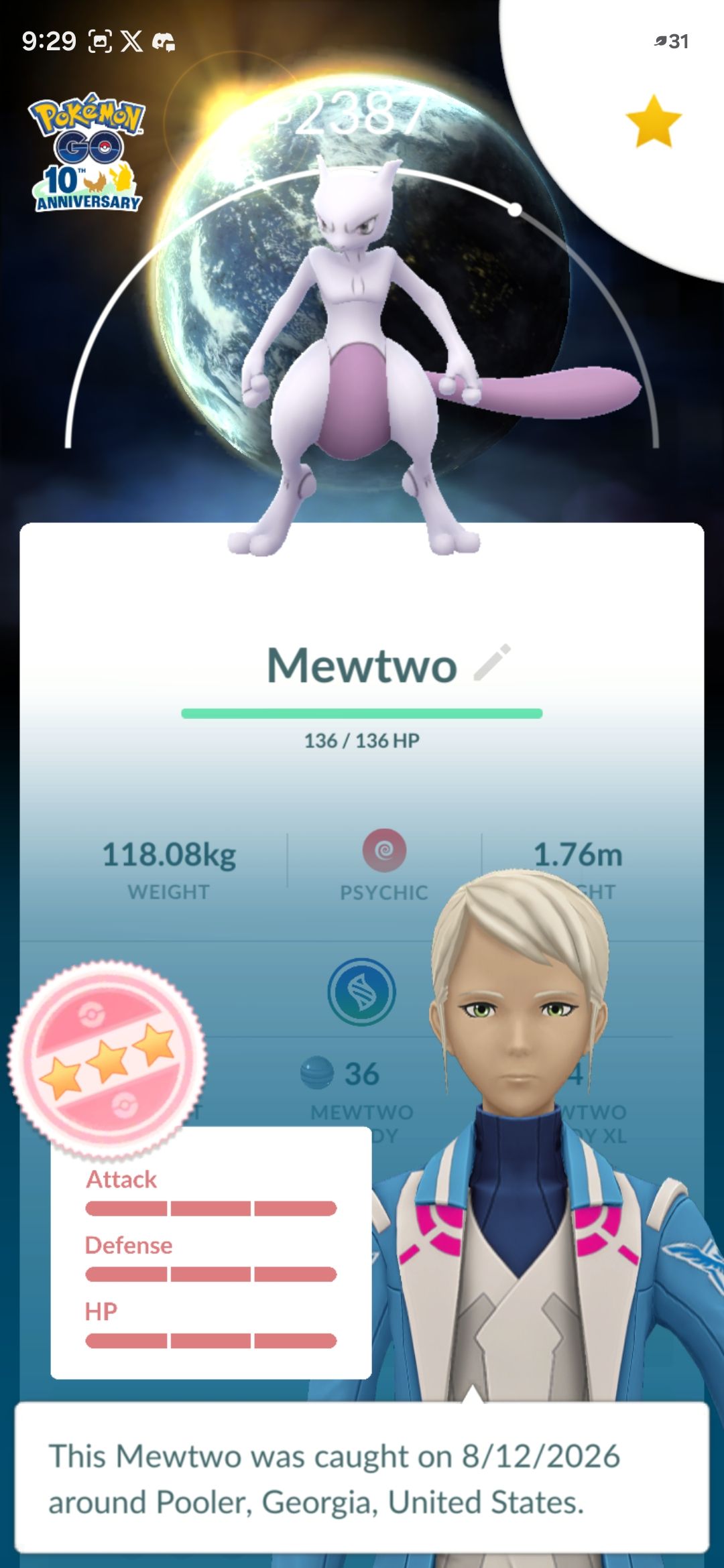 ポケモン Pokémon GO 10th Anniversary  2点 Pokémon GO'S 10th Anniversary is giving away a FREE Hundo Mewtwo