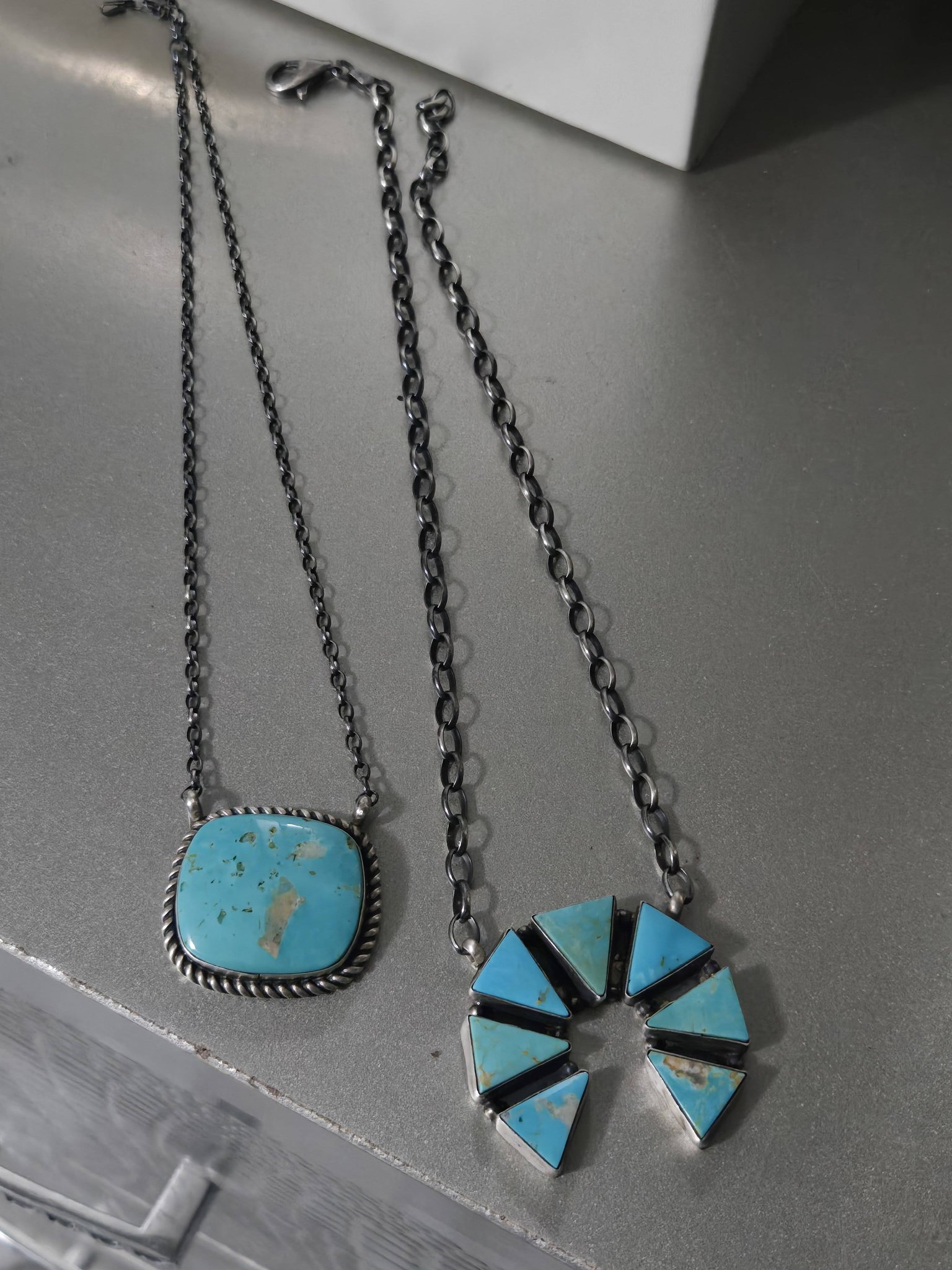 Sterling silver and turquoise jewelry for sale display picture 1
