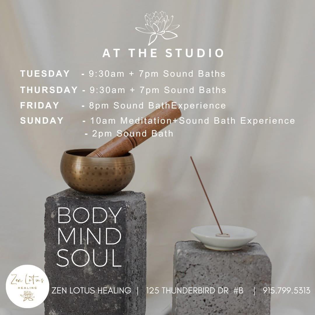 Zen - Zen Lotus Healing Studio, El Paso's ONLY full time Sound Bath ...