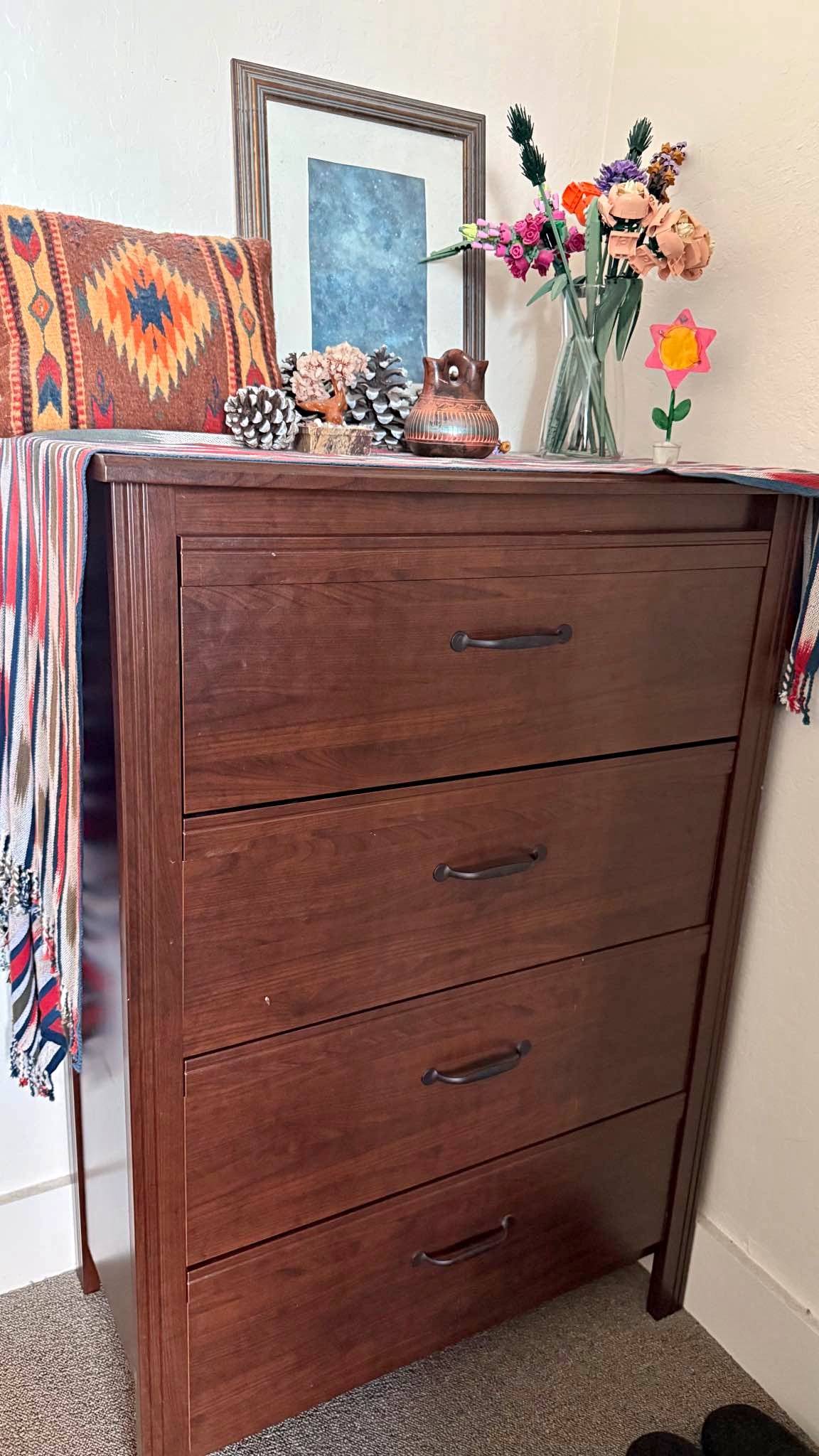 blue dress for baby girl affeivul Mid Century Modern Dresser, 4 Drawer Dresser for Bedroom Wood –  WoodArtSupply main image 1