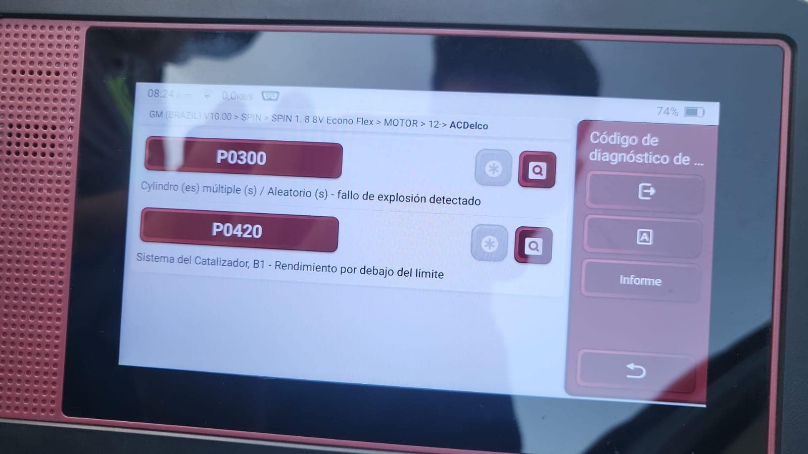 Chevrolet Spin Chile | Mi auto sobre los 100 prende check y parpadeo y ...