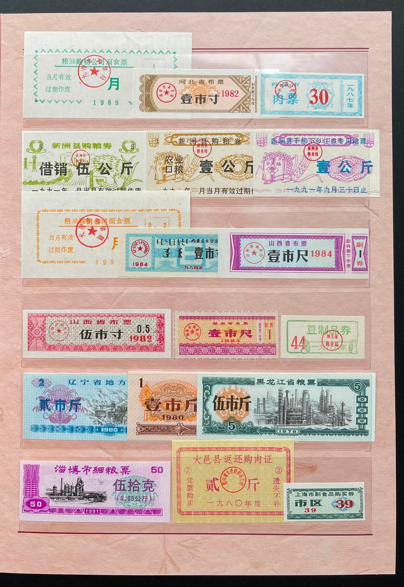 中国 糧票 100種 アルバム付き 中国各地発行 歴史資料 コレクション 趣味 Y5153Y ｛0808｝ 《中国票证》 原版粮票生活票珍藏￼ #中国各地不同