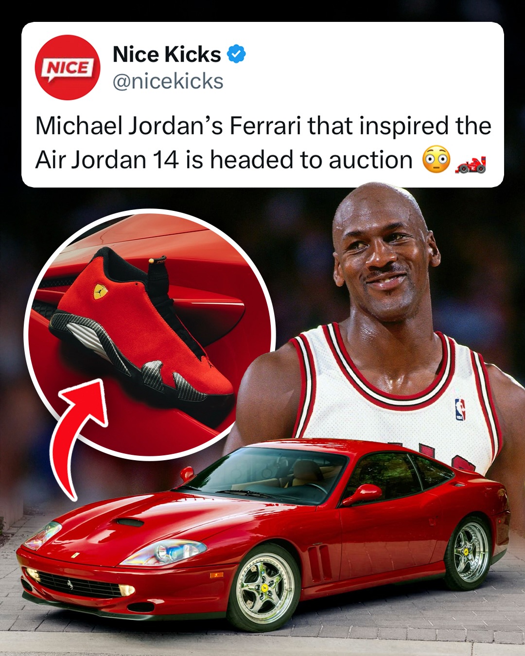 Michael Jordan's 1997 Ferrari 550 Maranello that Tinker Hatfield