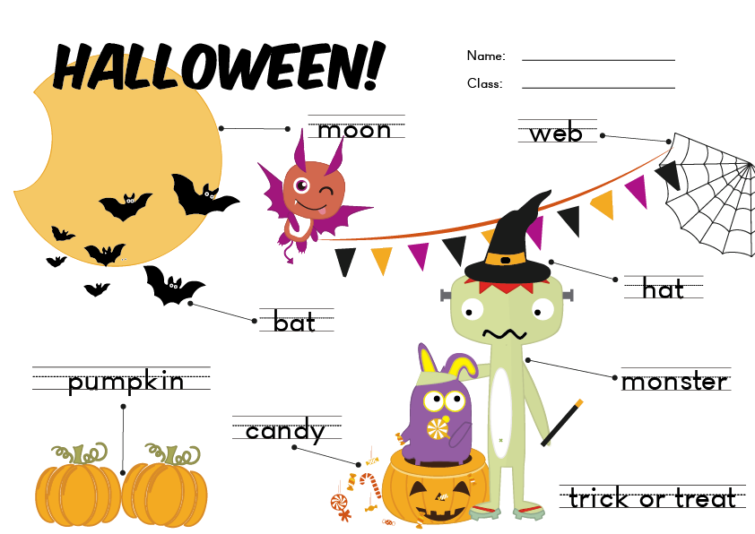 故事餡Filostory - 【小怪獸電子檔｜Halloween Worksheet】 好久不見的學習單又來啦... | Facebook