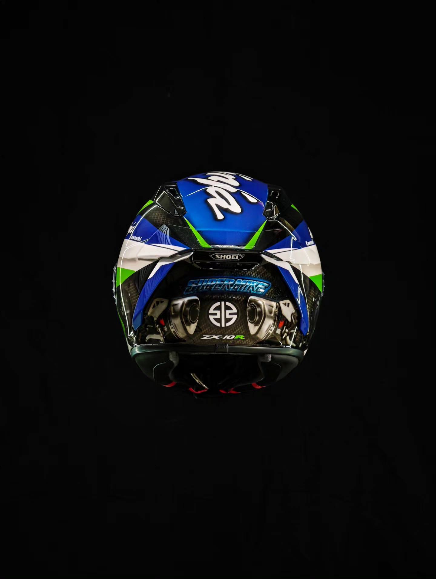ペイント 🏍️🟢 Kawasaki x Shoei X15 🇯🇵 helmet with New 2025 Ninja 🥷 ZX