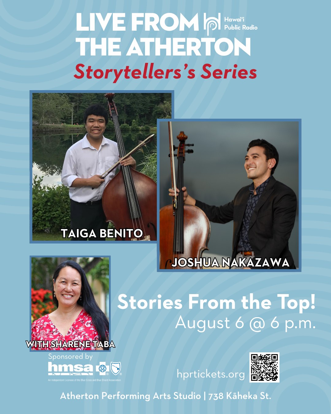 On August 6, join HPR for Stories From the Top! with Taiga Benito