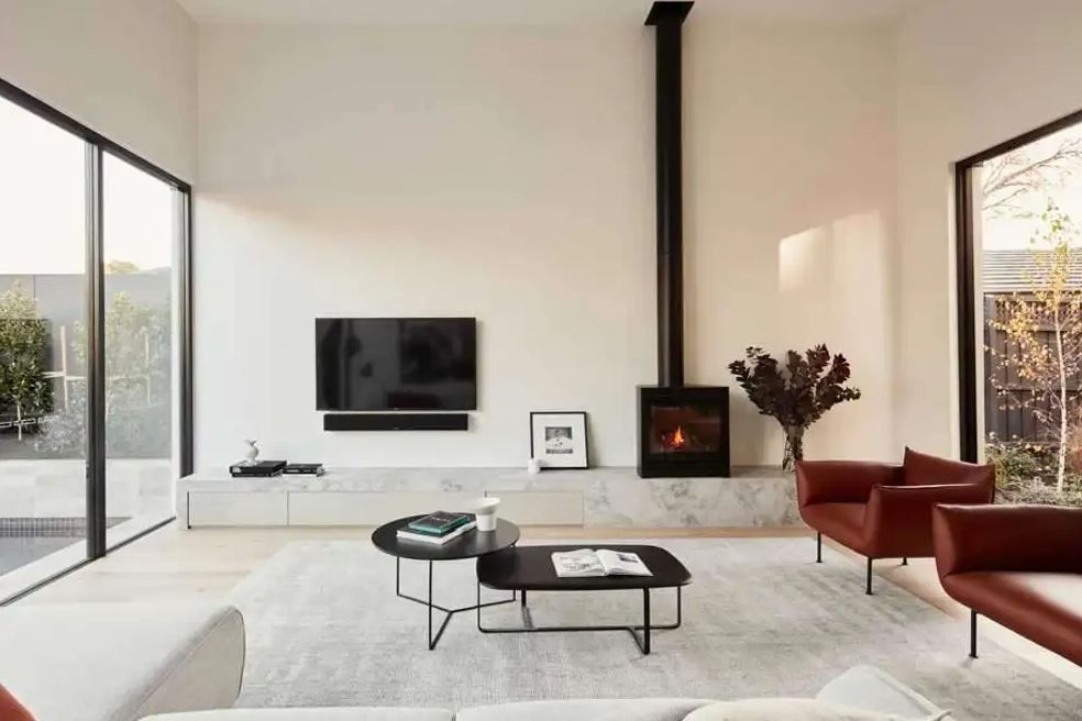 The Escea DFS730 freestanding gas... - Stoke Fireplace Studio