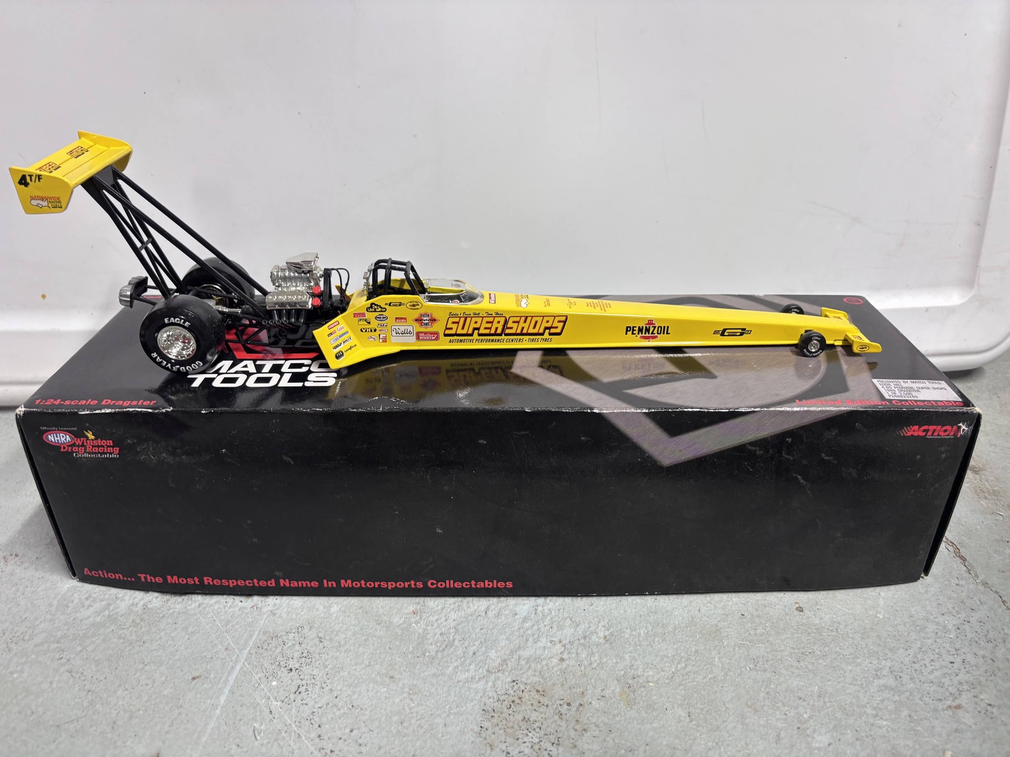 Eddie Hill's 1998 Pennzoil top fuel dragster diecast set
