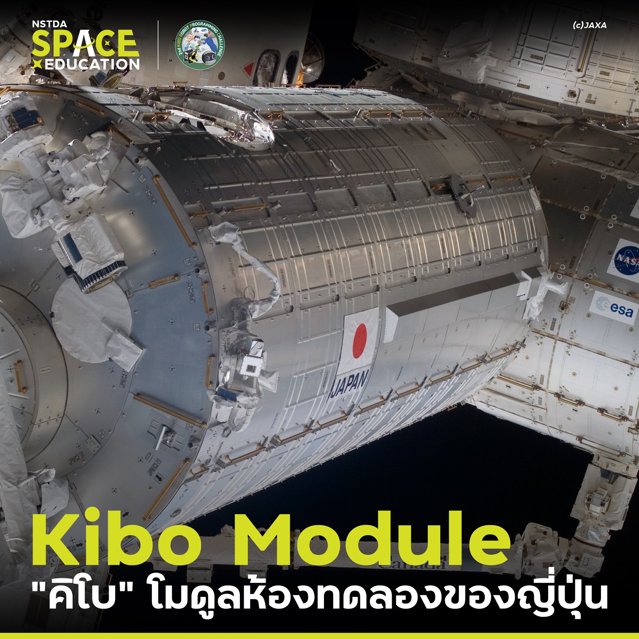 🛰 “คิโบ” โมดูลห้องทดลองของญี่ปุ่น... - NSTDA SPACE Education