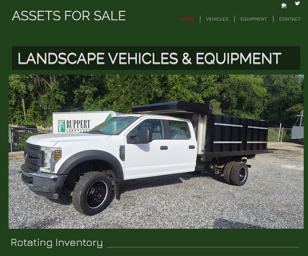 Ruppert Landscape's used vehicles and equipment for sale