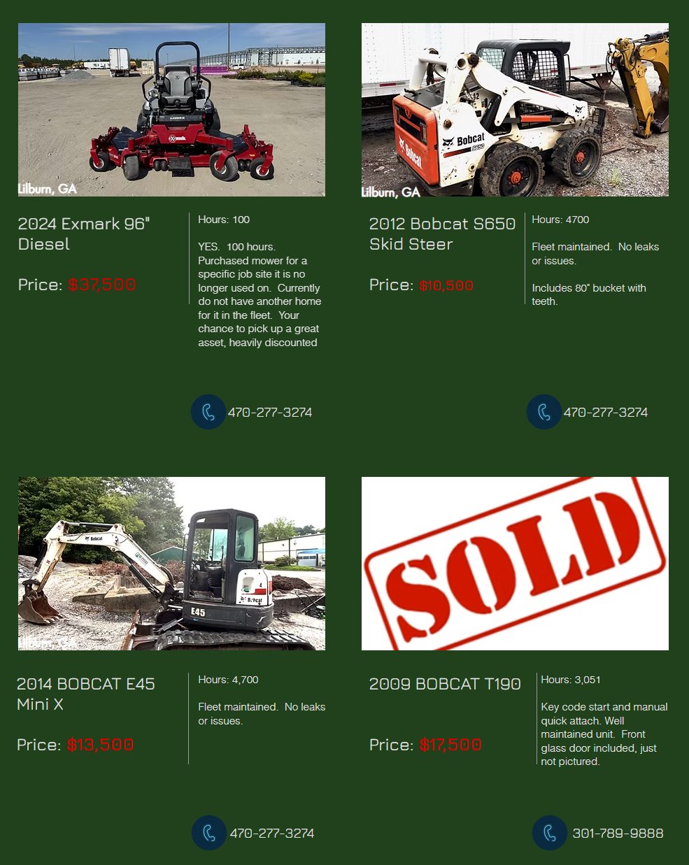 リクエストコーナー Ruppert Landscape's used vehicles and equipment for sale