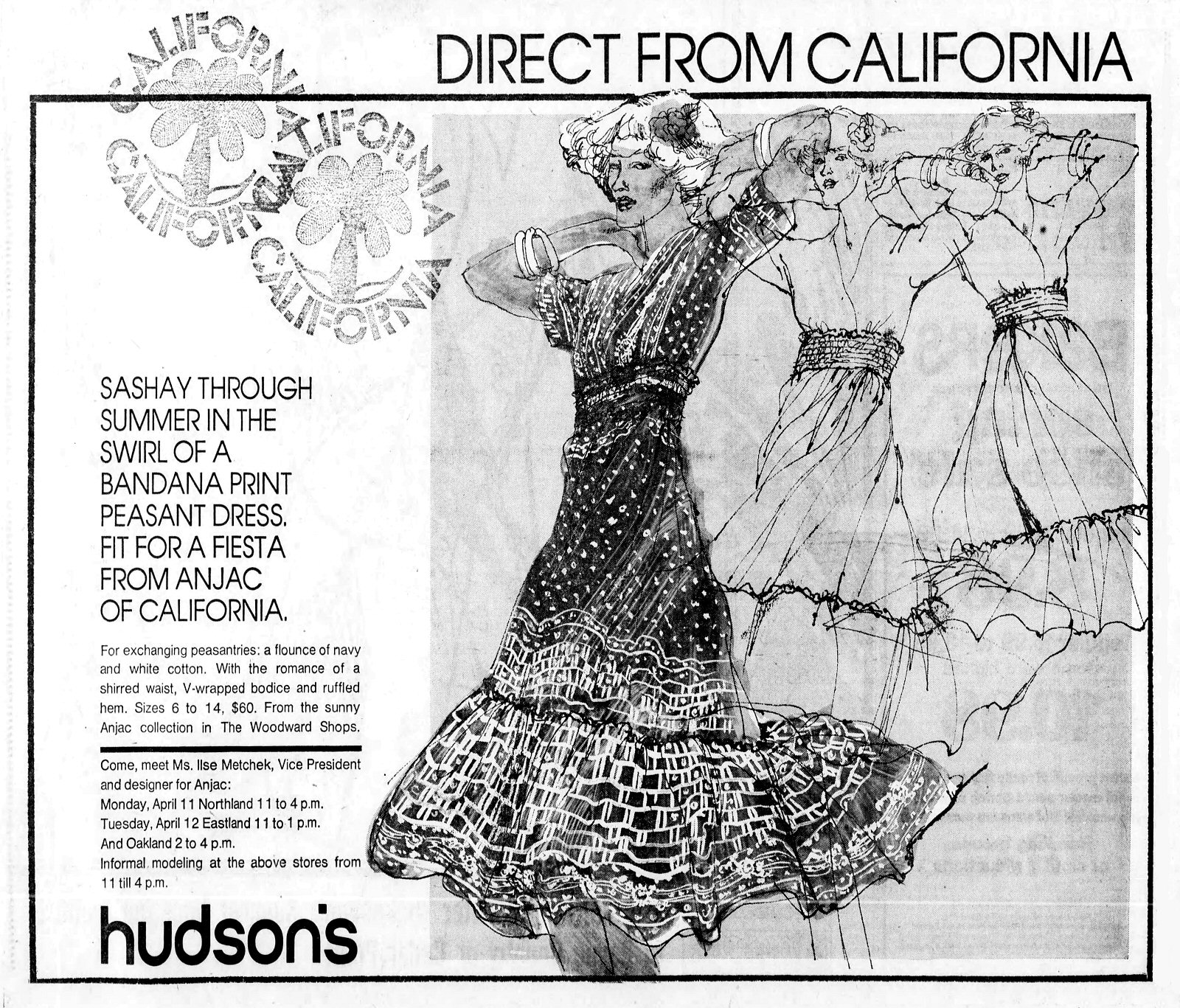Vintage ad from Detroit Free Press, April 10, 1977