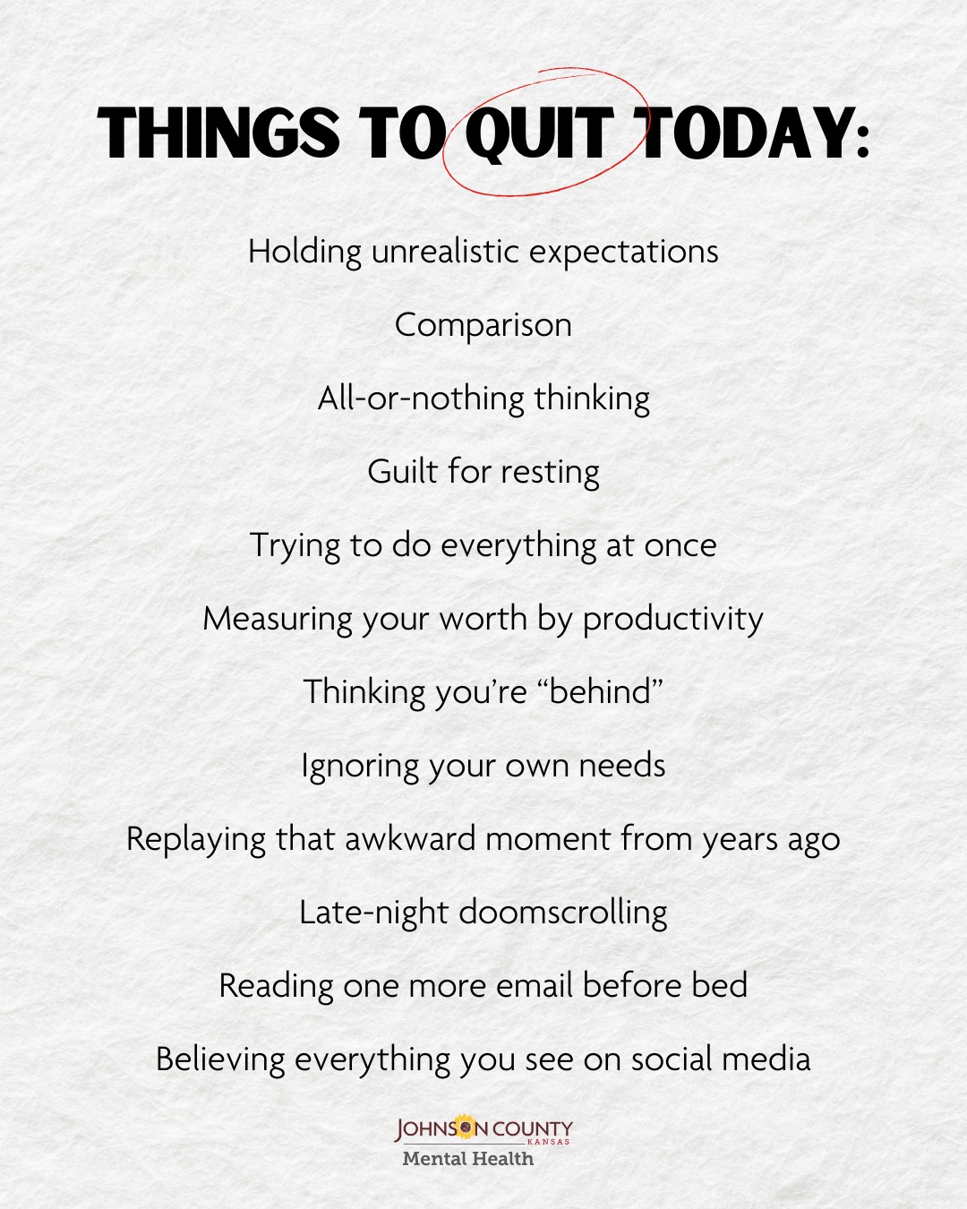 👊 Today is National... - Johnson County Mental Health Center | Facebook