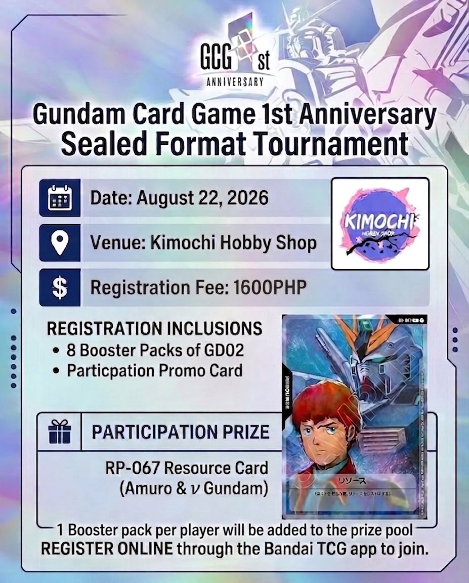 Is the 1st anniversary Gundam card game set available on P Bandai