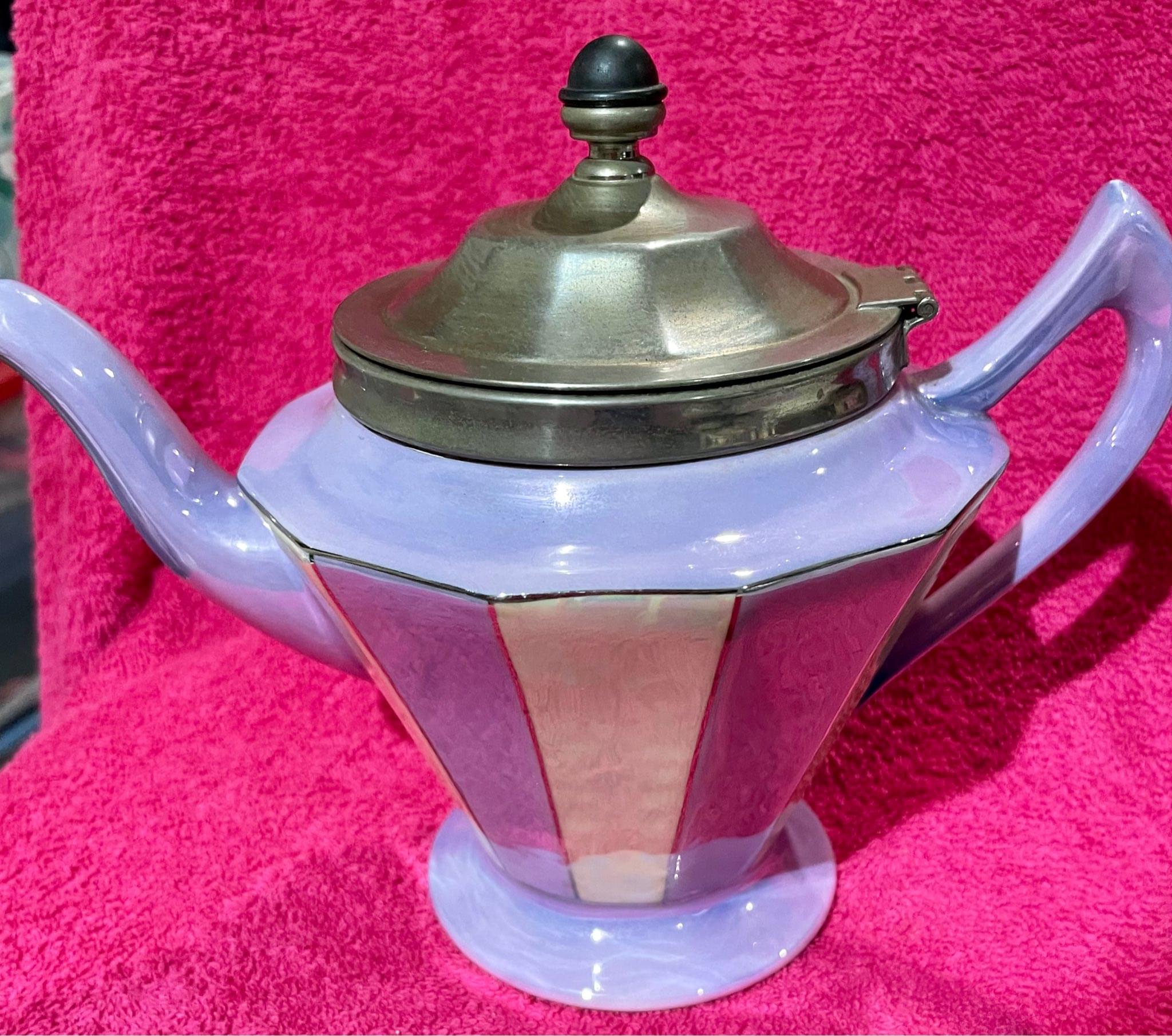 This vintage Fraunfelter Ohio China Co teapot from the 1930s is a 