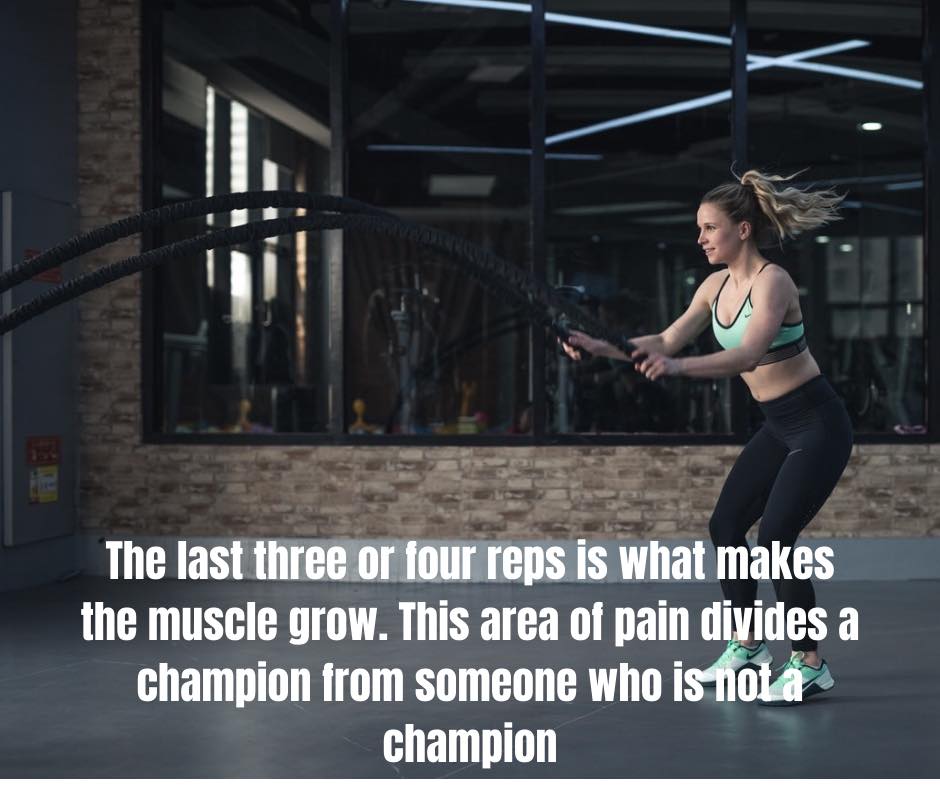 Fitness Quotes - The last three or four reps is what makes...