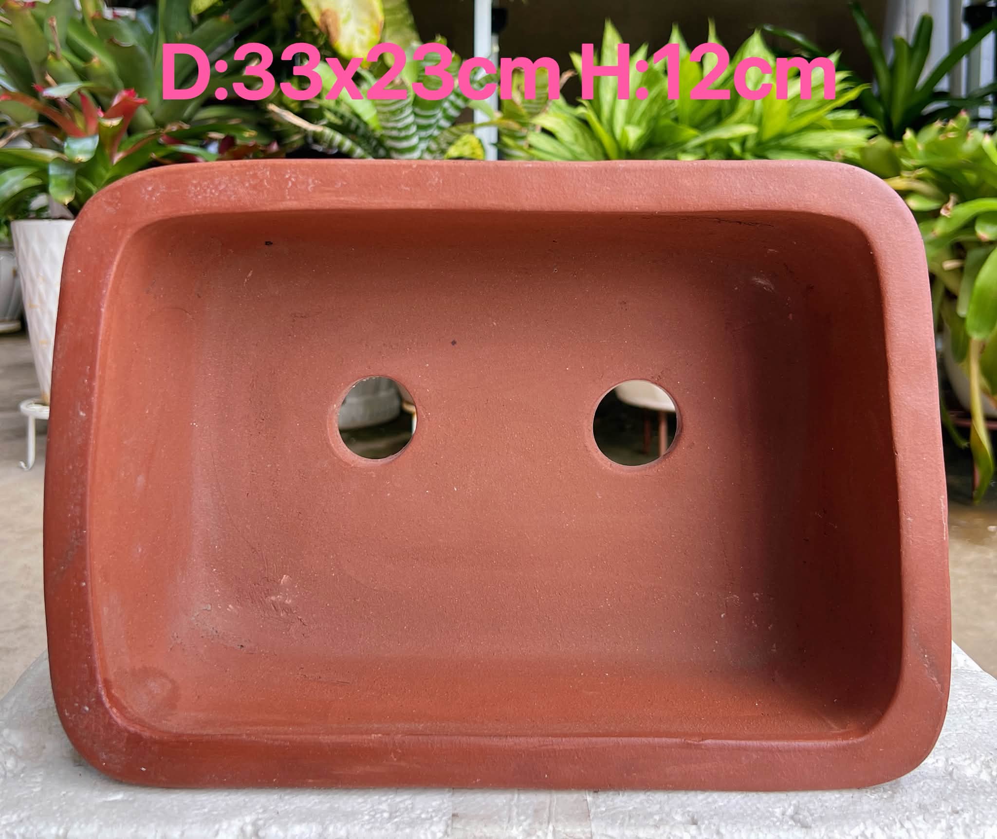 只有一个长方形紫砂马槽盆，size看图说话，rm65for1，种盆栽🪴种树种