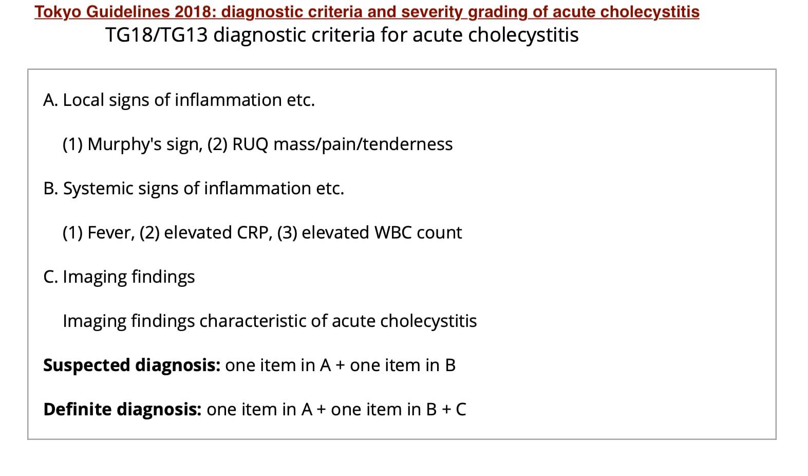 Emergency - Tokyo Guidelines 2018: diagnostic criteria of Acute ...
