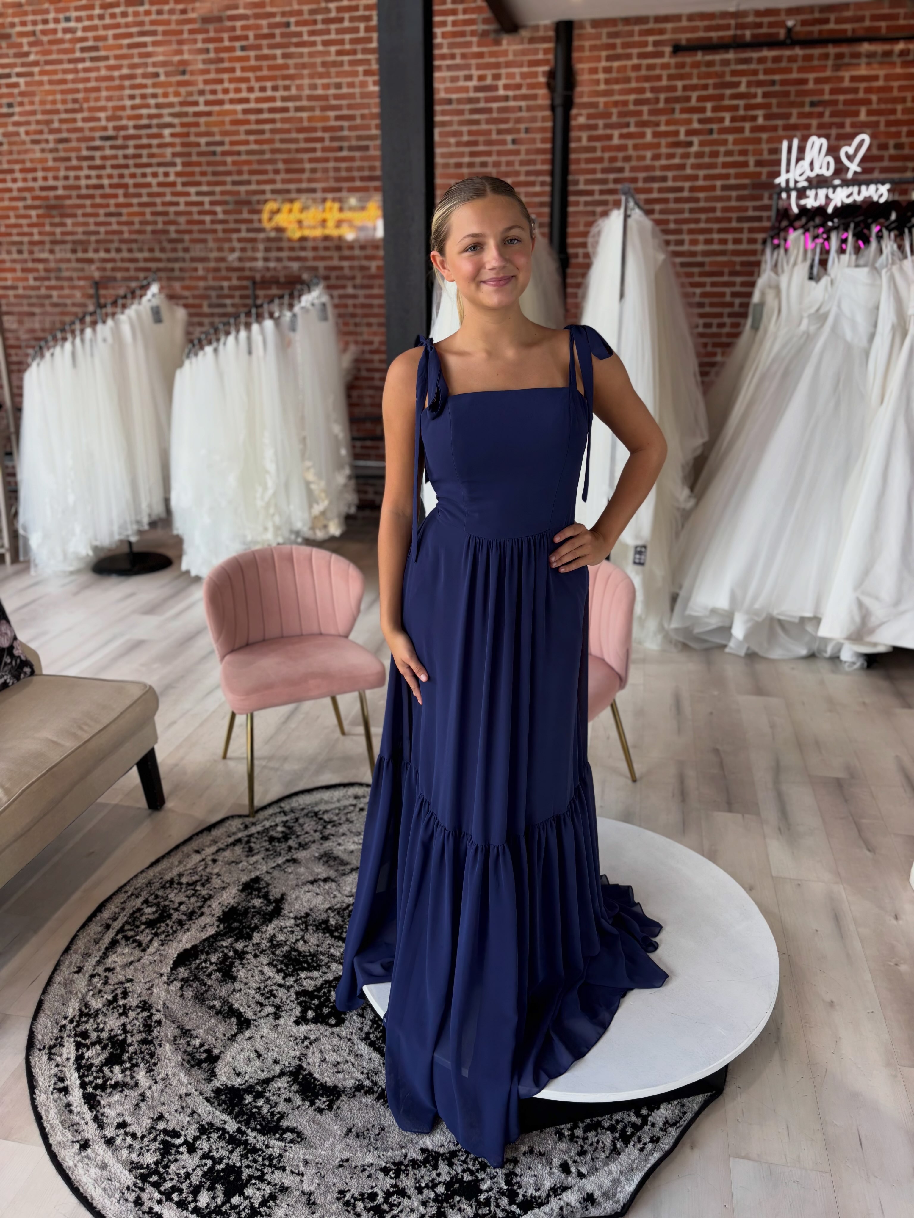 bridesmaid dresses saskatoon Carbonneau Bridal and Formalwear 99 sale until August Women's Pearl Pendant Ankle Statuette The straight across neckline Color:Black/Black