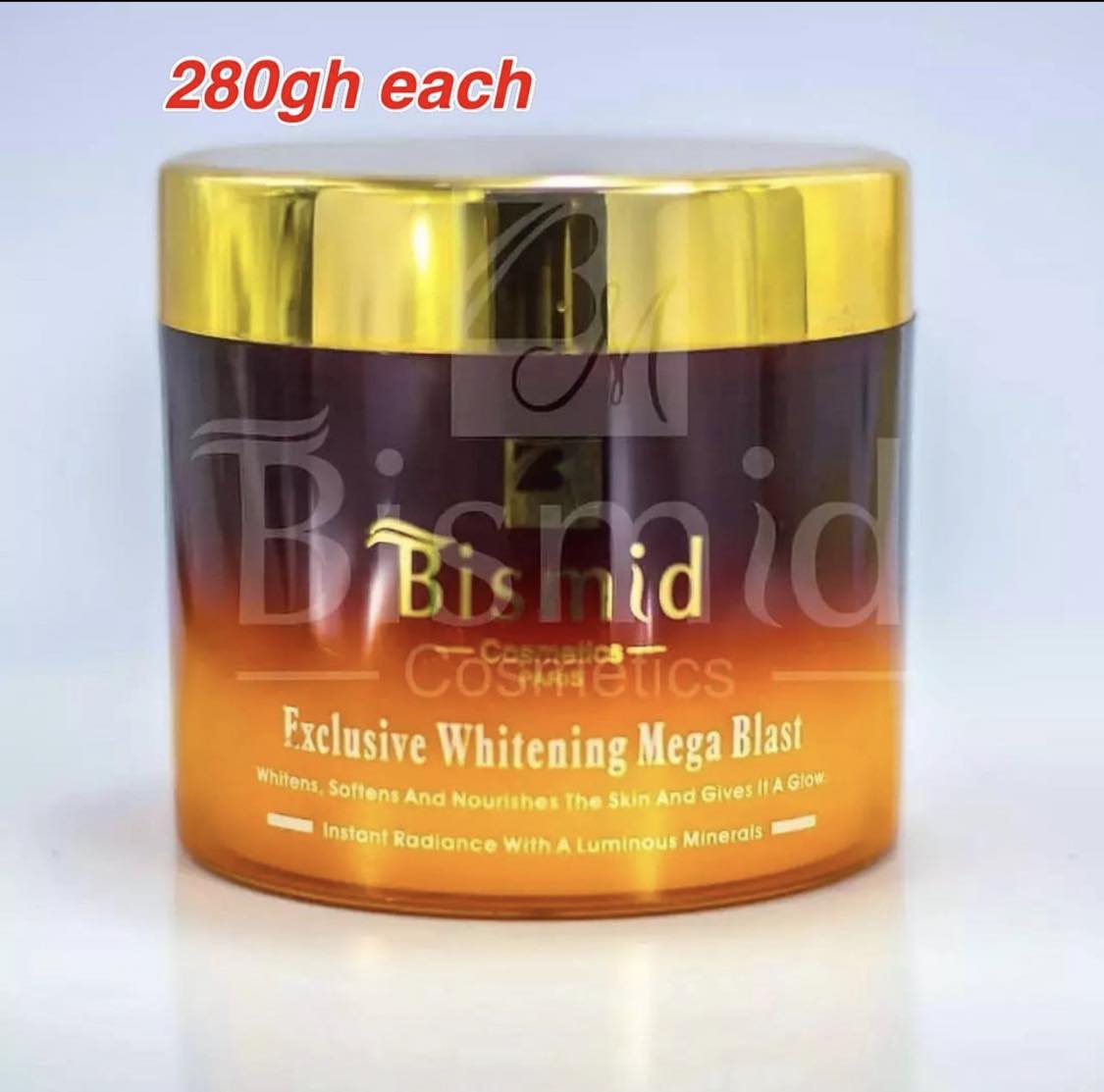 Kit Trio Bismid Crème Visage Et Huile Corps éclaircissant Anti-imperfections, 500 Ml + 50 Ml + 150 Ml