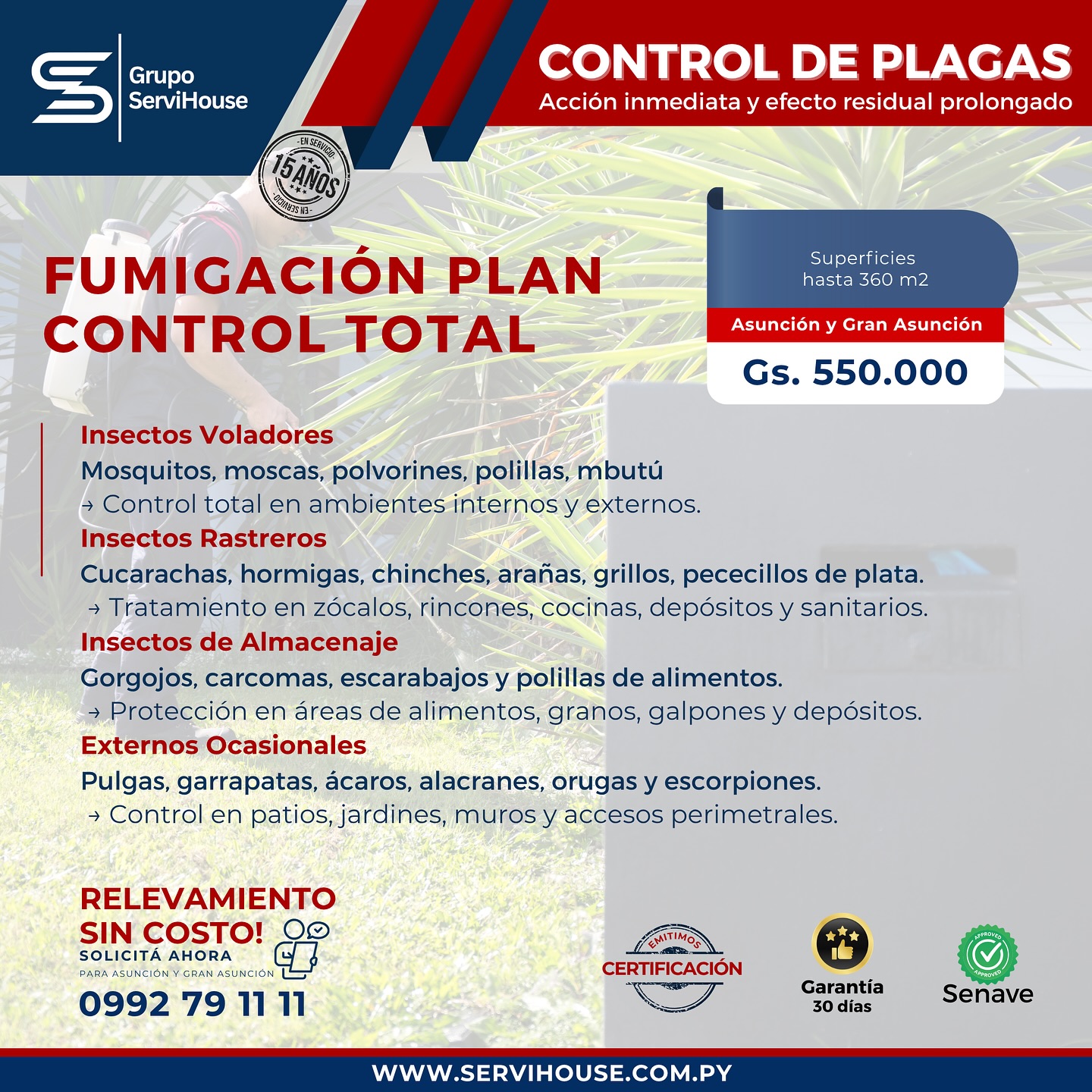 Servi-House - 🦟 FUMIGACIÓN PLAN CONTROL TOTAL 🕷️ Decile adiós a los ...