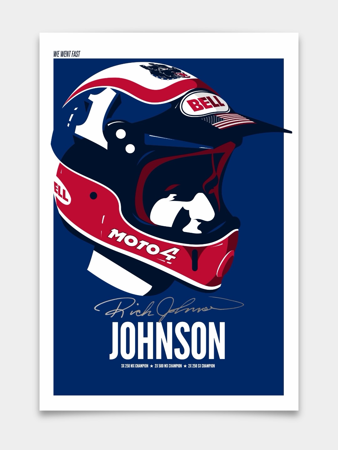 We Went Fast's Iconic Helmet Series: Rick Johnson's 1987 Moto 4