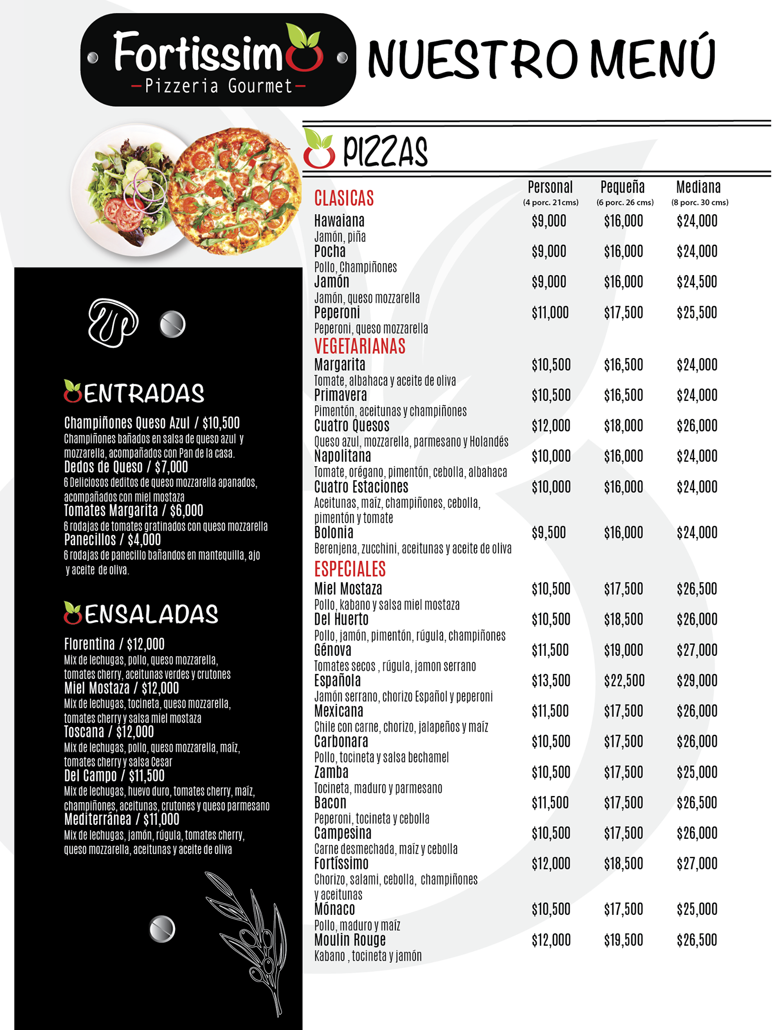 Conoce nuestro Menú para que... - Fortissimo Pizzeria Gourmet