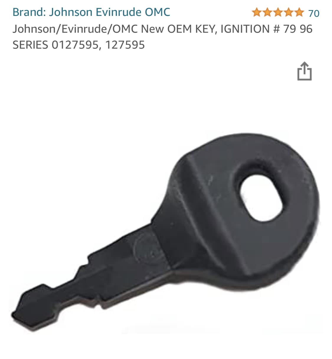 CKO Johnson Evinrude Outboard Boat Keys – Cut To Code (1970-1979) – Made In USA