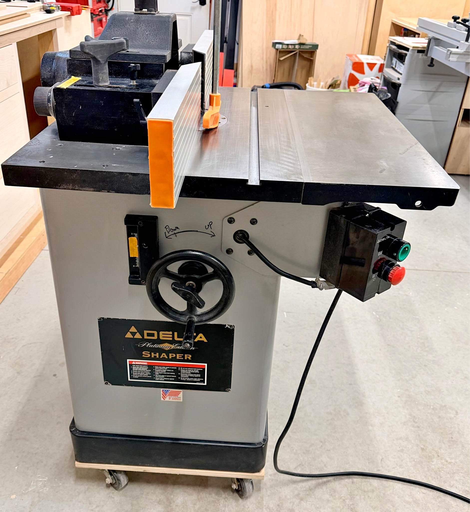Delta Platinum Edition 2-Speed Heavy-Duty Wood Shaper (Model 43-419) 3 ...