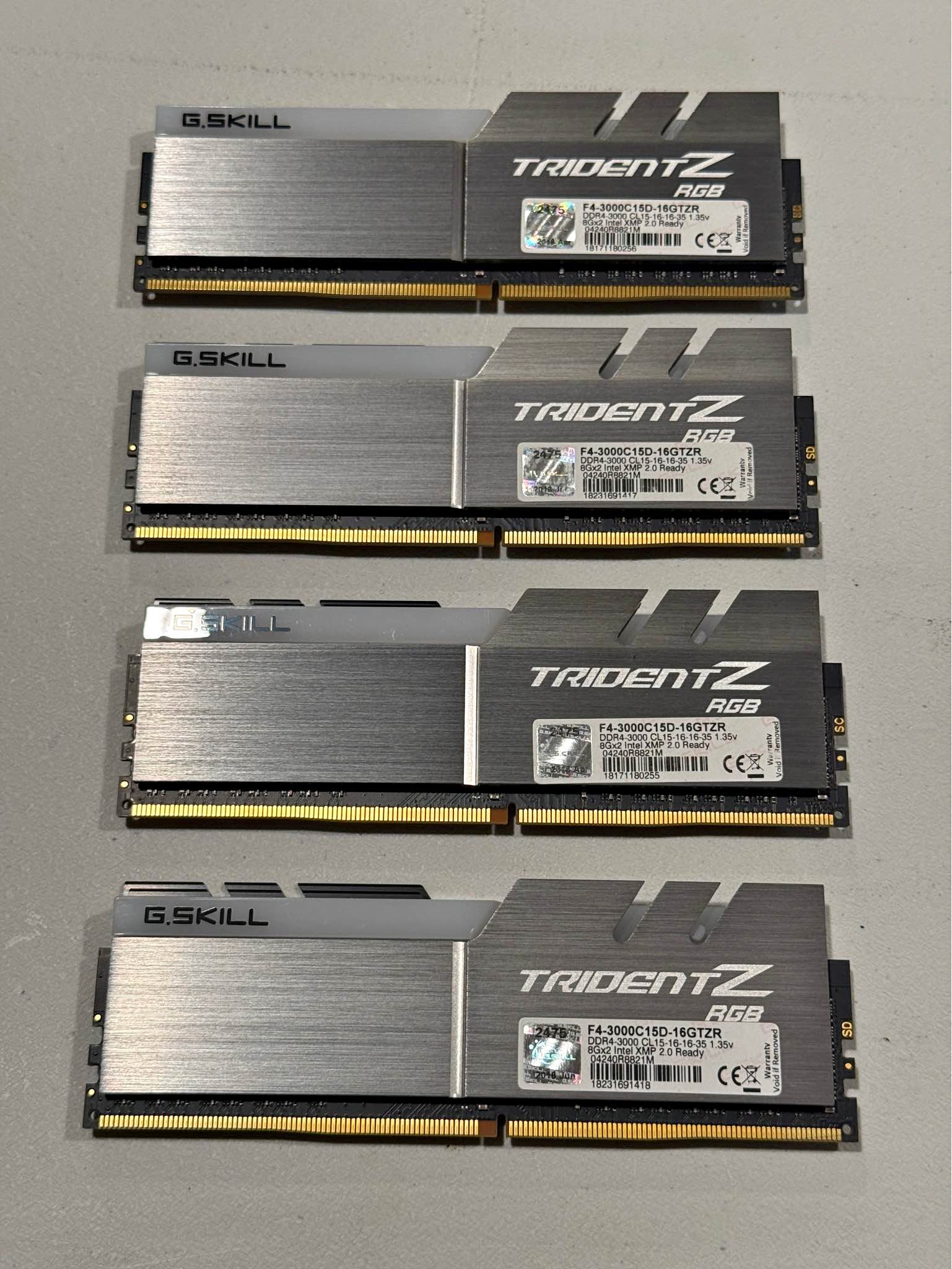 G.SKILL Trident Z RGB 32GB (4x8GB) DDR4 3000MHz RAM - Memory 