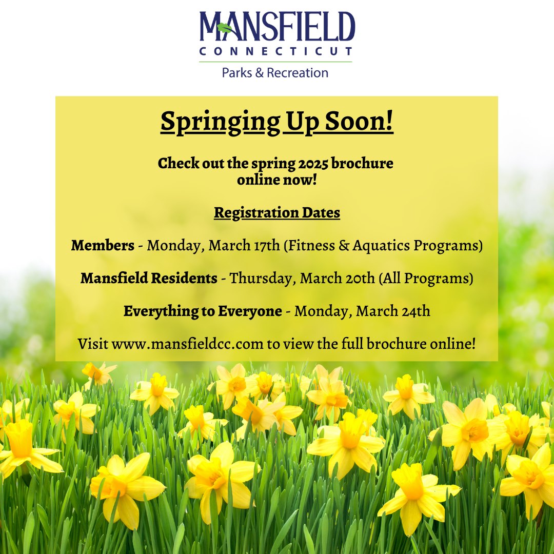 Mansfield - 🌷 Springing Up Soon! 🌷 Our Spring 2025 Brochure is now ...