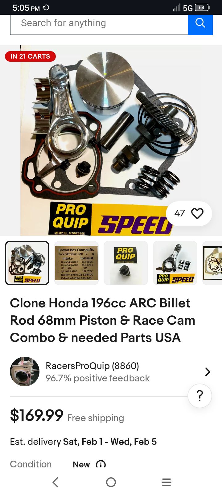 ARC Billet Rod, GX200 & 196cc Clone Stroker 3.625 – Powersports Warehouse