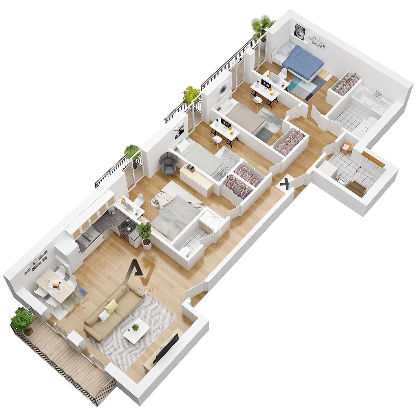 Archvizstudio3D - The 3D floor plan by archvizstudio3d... | Facebook