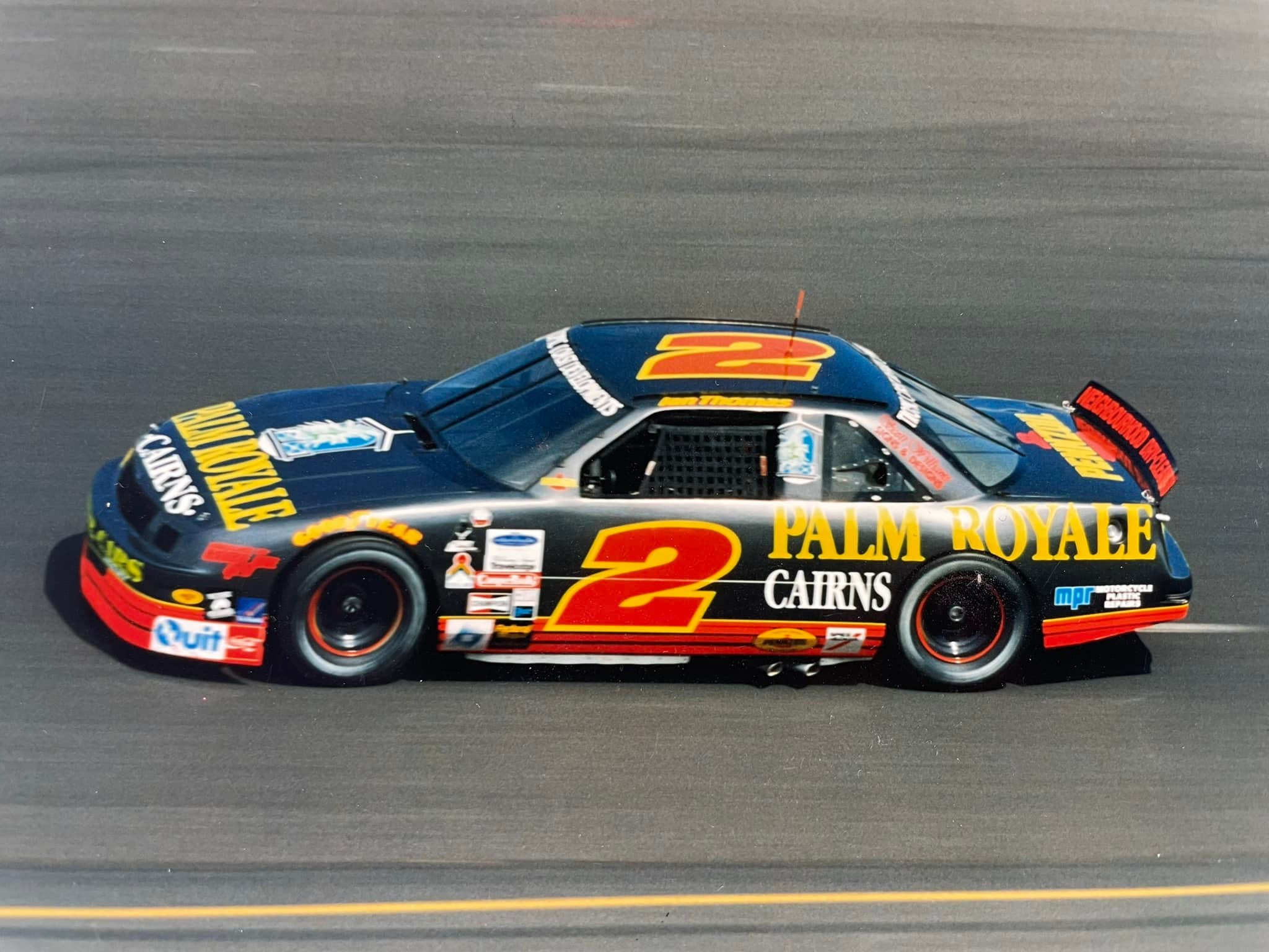 1993 First night race practice. Ian Thomas in rebuilt Lumina