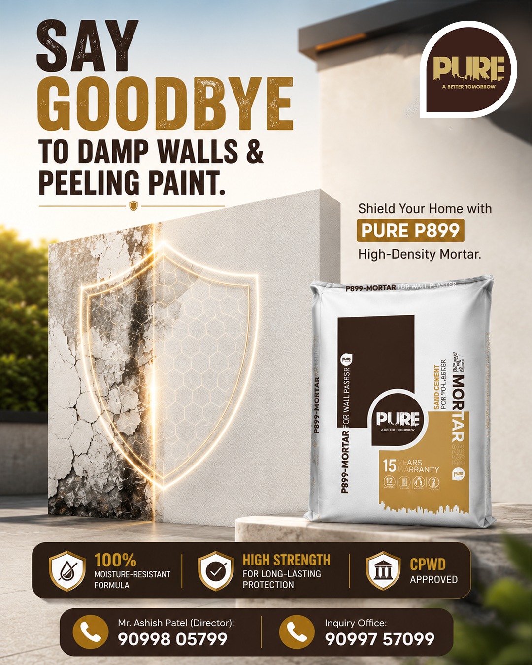 Free! ハイスピード Pure P-899 premix plaster mortar for strong bonding and smooth finish