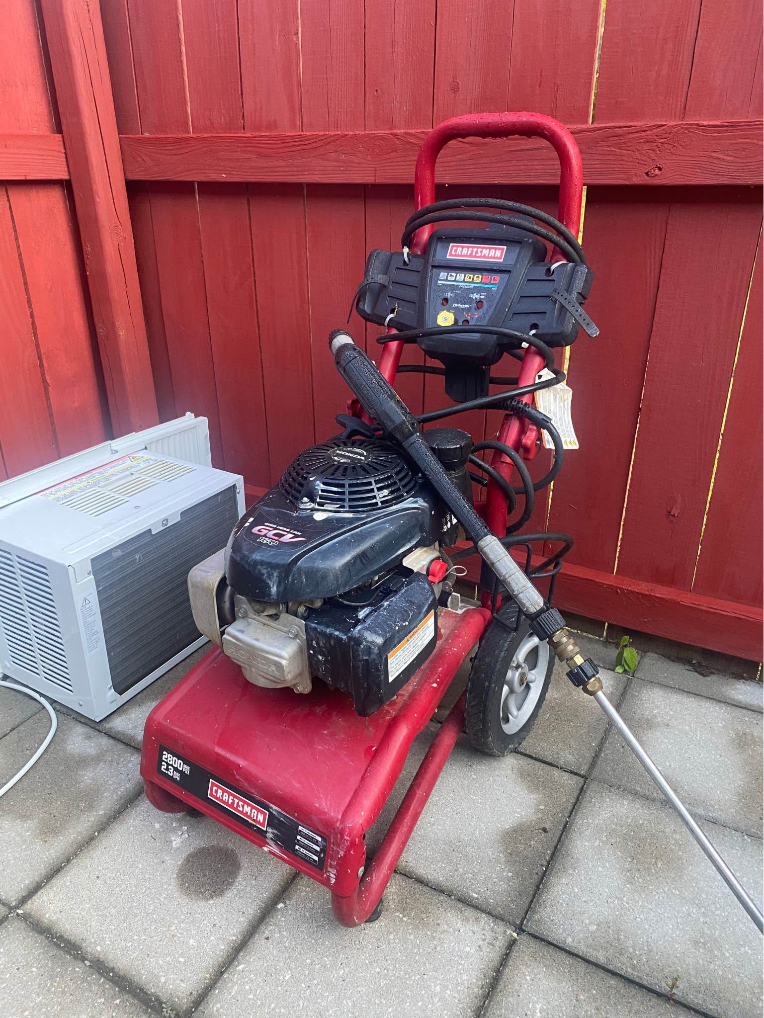 Craftsman pressure washer 2800 psi 2.3 GPM with Honda GCV 160 motor ...