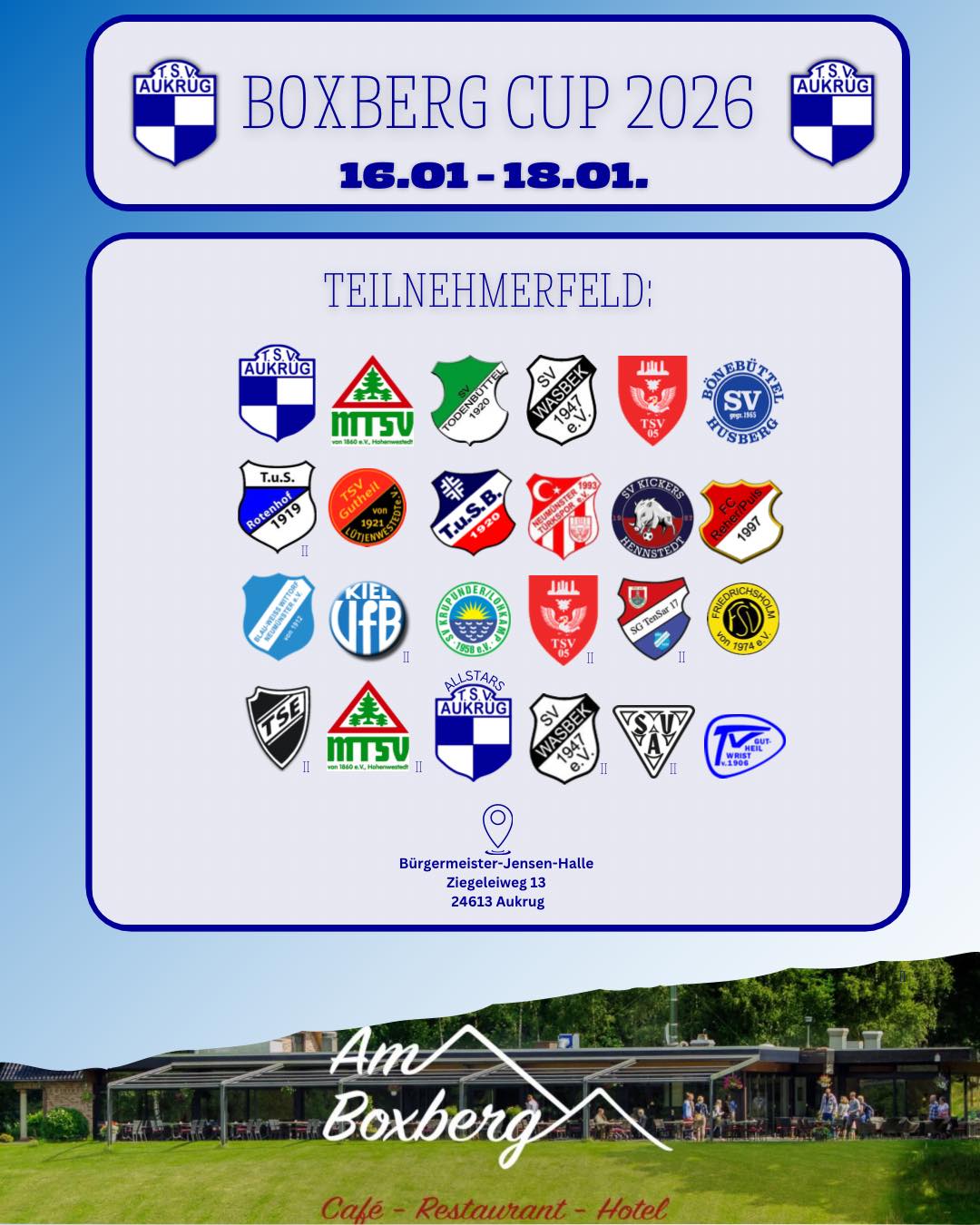 TSV - Das Teilnehmerfeld für den Boxberg Cup 2026 ist gefüllt! Wir ...