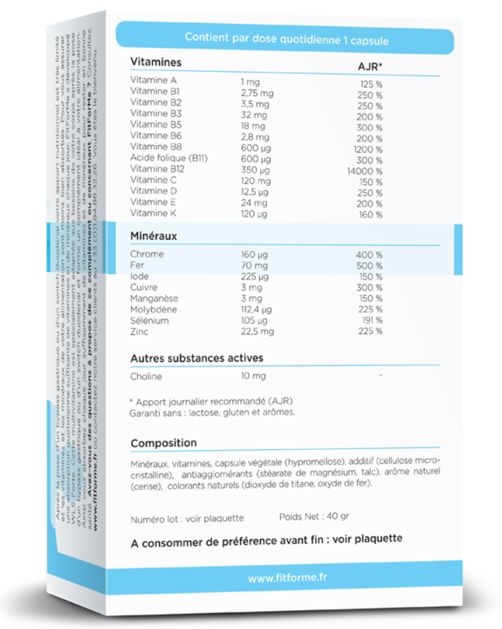 Complément Alimentaire FitForMe Vitamine A - 45 Comprimés - Date D'expiration 01/2026