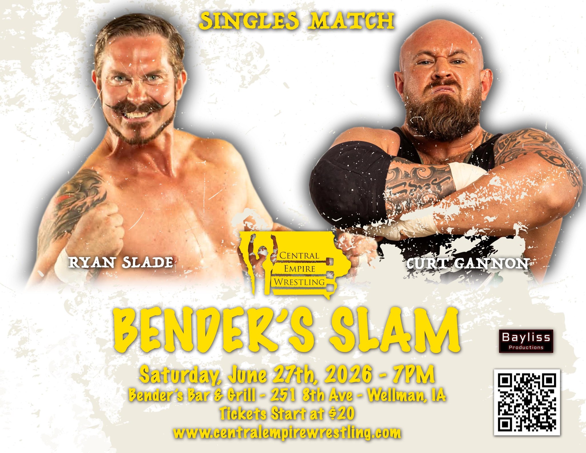 Central Empire Wrestling event in Wellman, IA on June 27th