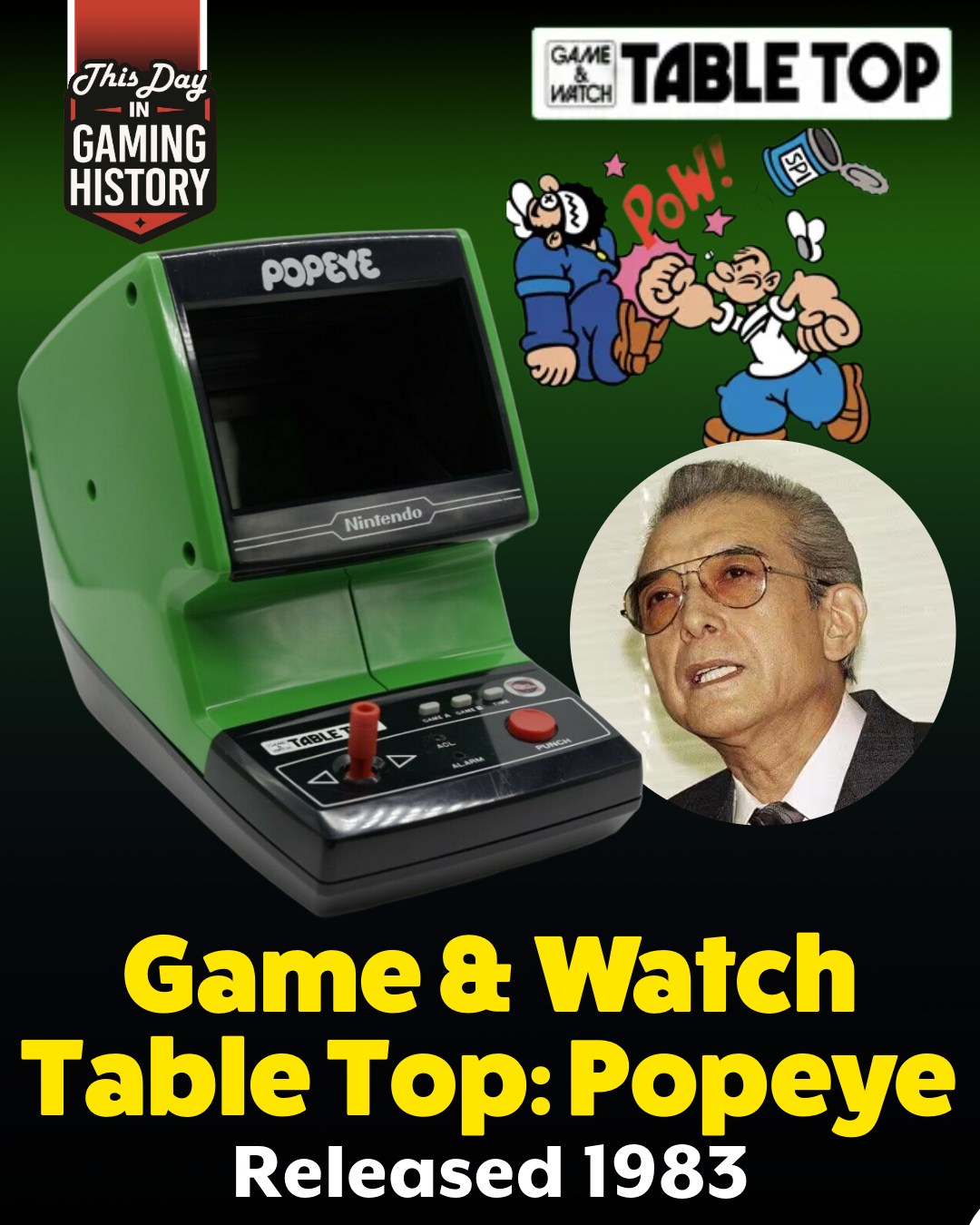 43 years ago, Nintendo's Game & Watch Table Top: Popeye was