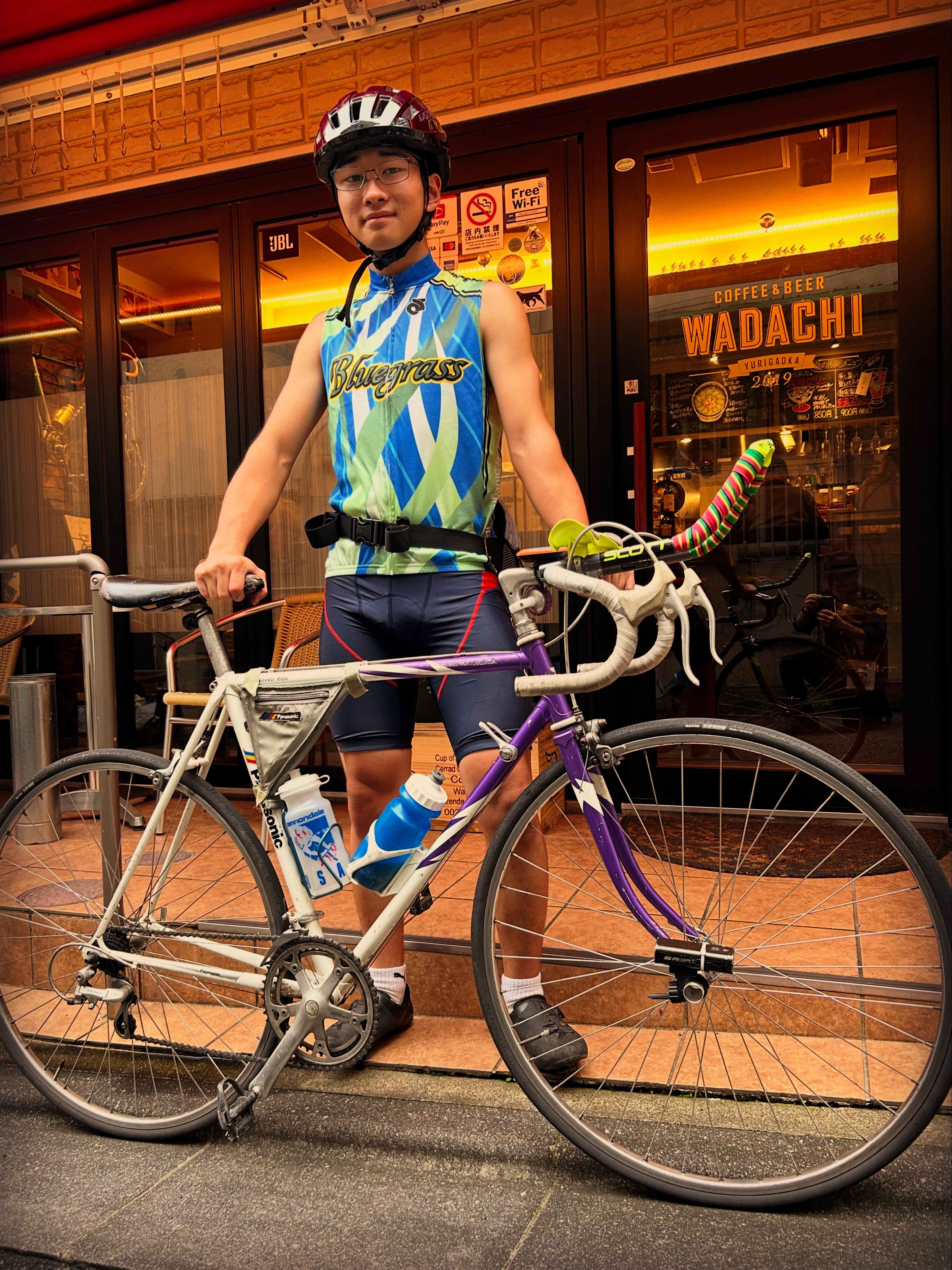 今日のクロモリロード Panasonic Le Maillots EX 「この店をSNSで見て